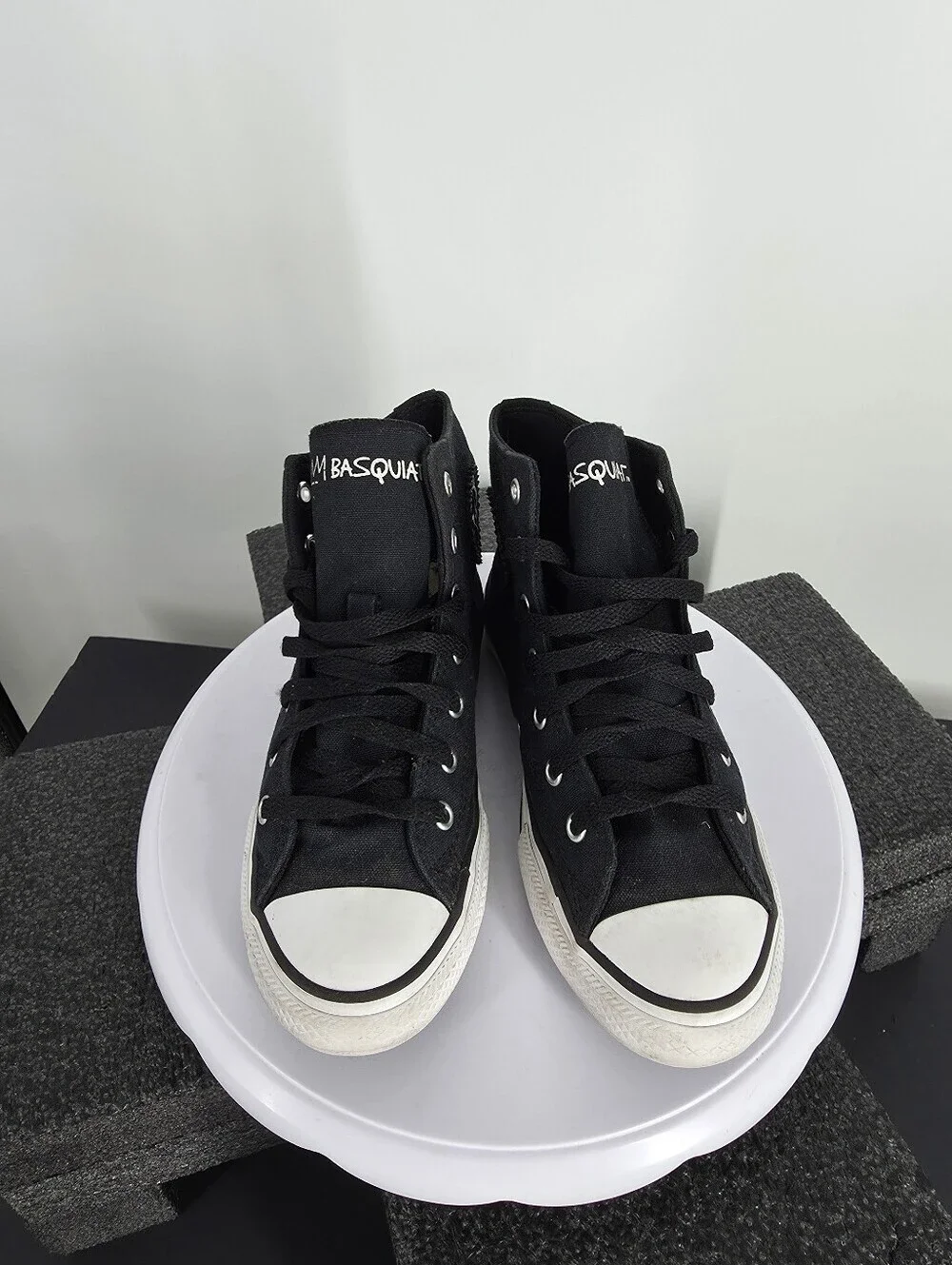 Converse x Jean-Michel Basquiat Chuck Taylor Hi Top Black Youth Size 3 Dino Shoe